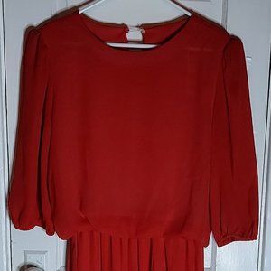 Vintage Red Midi Dress